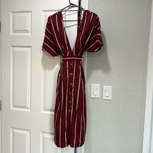 Red Striped Dress.